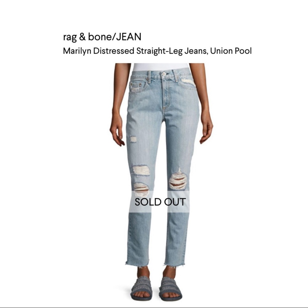 Marilyn Distressed Straight Leg Jeans